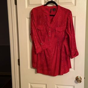 Sparkly Red party Occasions Shirt